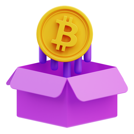 Caixa de bitcoin  3D Icon