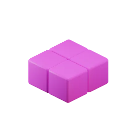 Caixa de bloco de tetris  3D Icon