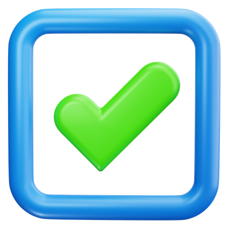 Verificação de caixa  3D Icon