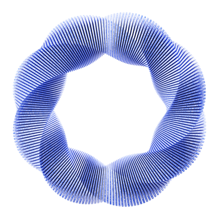 Caixa circular abstrata  3D Icon