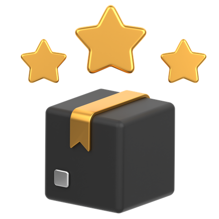 Caixa com estrela  3D Icon