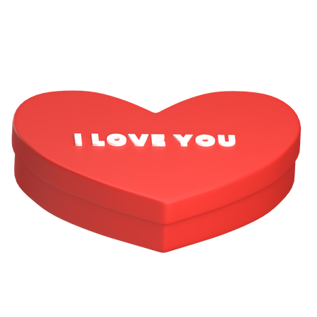 Caixa de amor  3D Illustration