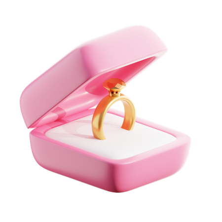 Caixa do anel  3D Icon