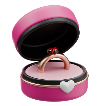 Caixa de anel de amor  3D Icon