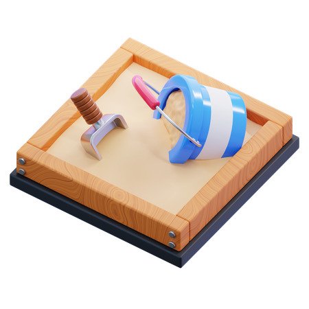 Caixa de areia  3D Icon