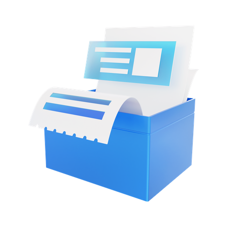 Caixa de armazenamento de arquivo de arquivos de documentos  3D Icon
