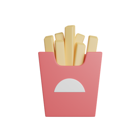 Caixa de batatas fritas  3D Icon