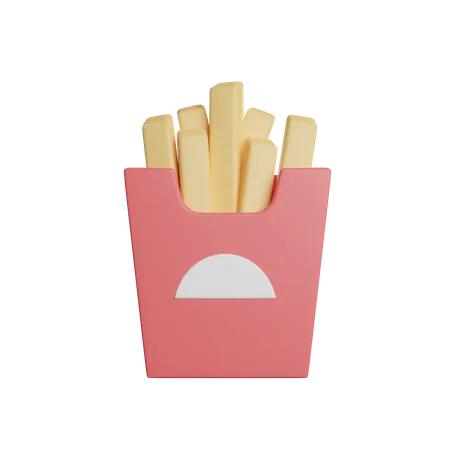 Caixa de batatas fritas  3D Icon