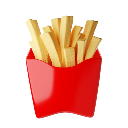 Caixa de batatas fritas  3D Icon
