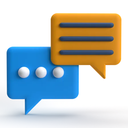 Janela de conversa  3D Icon