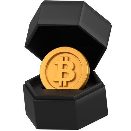 Caixa de bitcoin  3D Icon