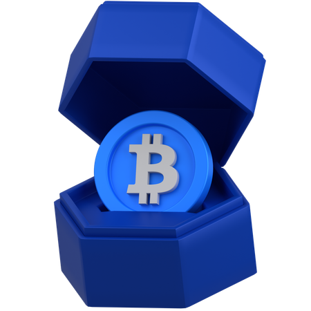 Caixa de bitcoin  3D Icon