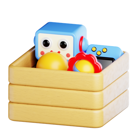 Caixa de brinquedos para crianças  3D Icon