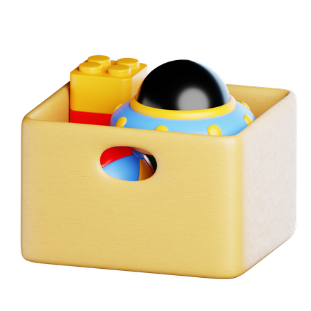 Caixa de brinquedos para crianças  3D Icon