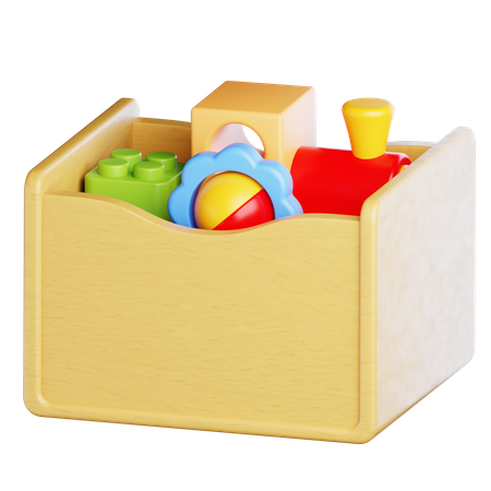 Caixa de brinquedos para crianças  3D Icon