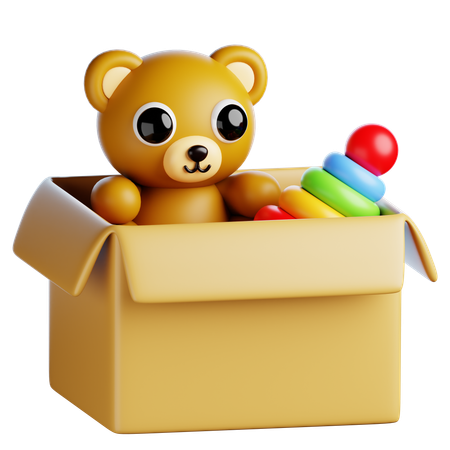 Caixa de brinquedos para crianças  3D Icon