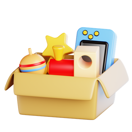 Caixa de brinquedos para crianças  3D Icon