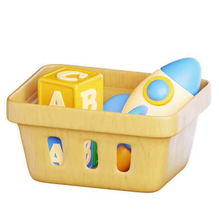 Caixa de brinquedos para crianças  3D Icon