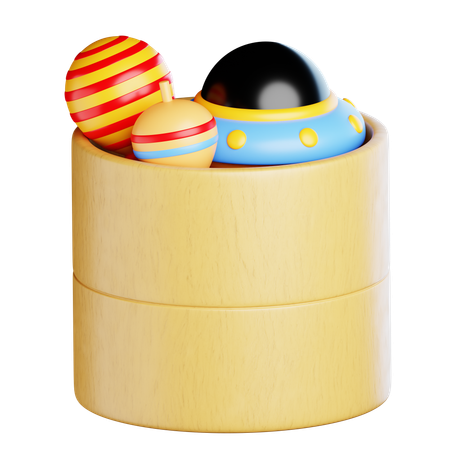 Caixa de brinquedos para crianças  3D Icon