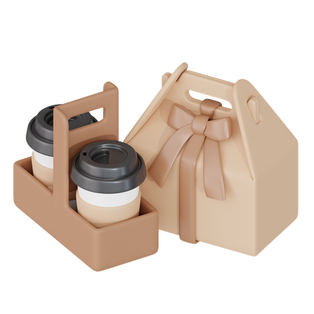 Caixa de café para viagem  3D Icon