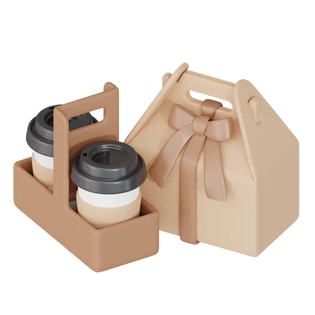 Caixa de café para viagem  3D Icon