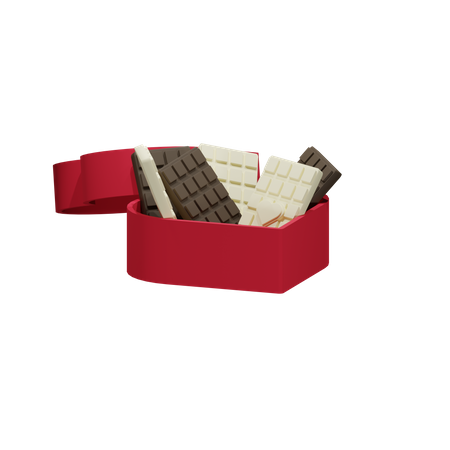 Caixa de chocolate dos namorados  3D Illustration