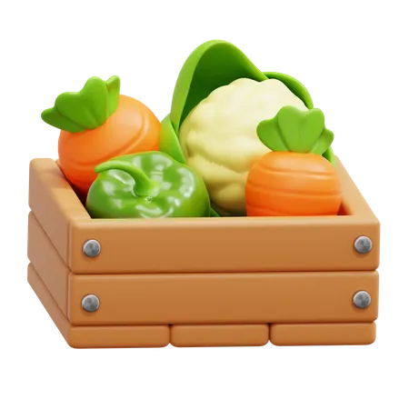 Caixa de colheita  3D Icon