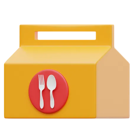 Caixa de comida  3D Illustration