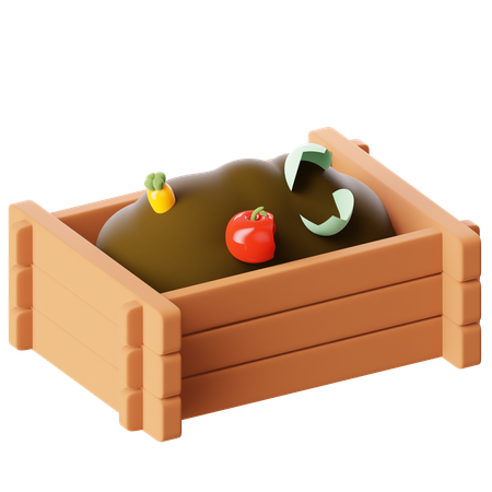 Caixa de compostagem  3D Icon
