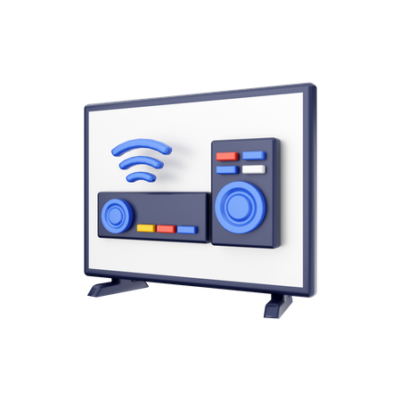 Caixa de configuração de smart tv  3D Illustration