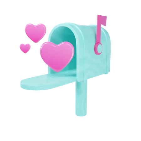 Caixa de correio amor  3D Icon