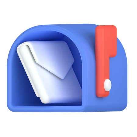 Caixa de correio com e-mail  3D Icon