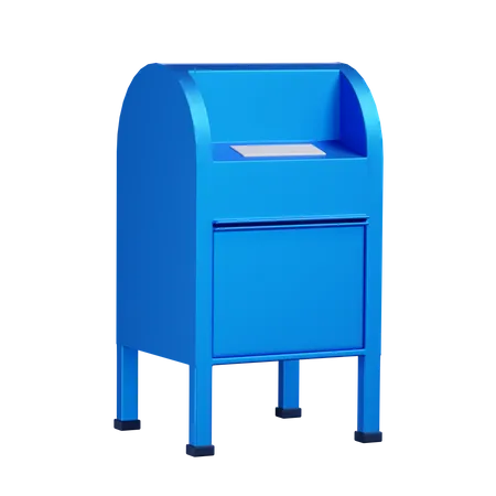 Caixa de correio de rua azul  3D Icon