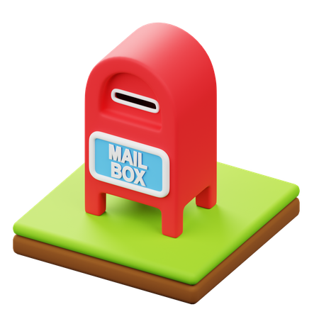 Caixa de correio vermelha  3D Icon