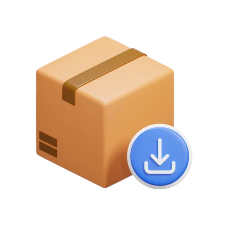 Caixa de download  3D Icon