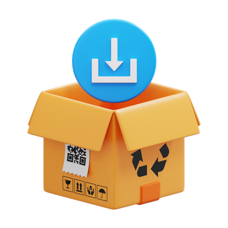 Caixa de download  3D Icon