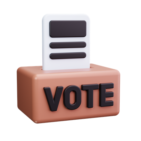 Caixa de votação  3D Icon