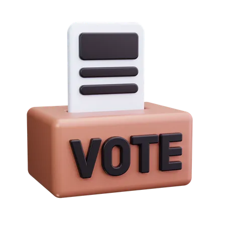 Caixa de votação  3D Icon