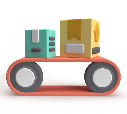 Caixa de transporte  3D Icon