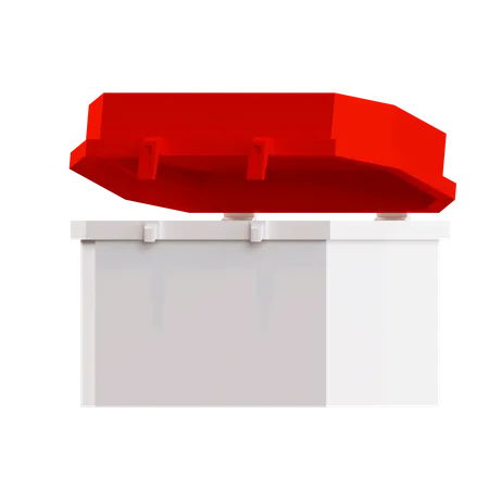 Caixa de gelo vermelha  3D Icon
