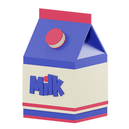 Caixa de leite  3D Illustration
