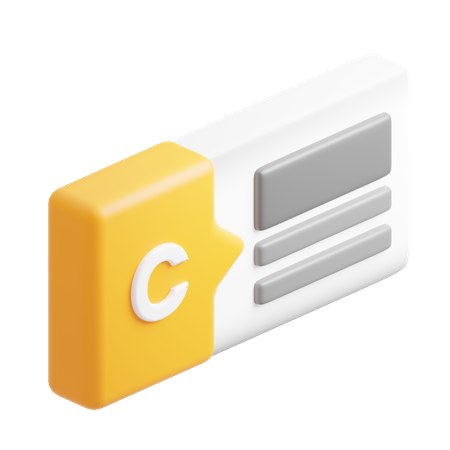 Caixa de listagem c  3D Icon