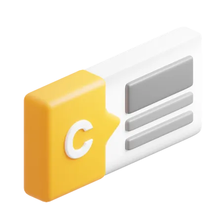 Caixa de listagem c  3D Icon