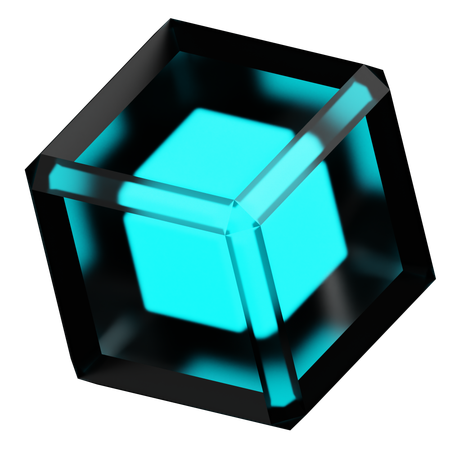 Caixa de luz azul  3D Icon