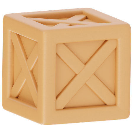 Caixa de madeira  3D Icon