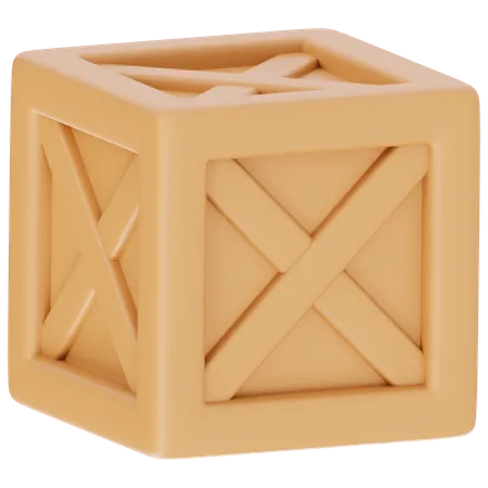 Caixa de madeira  3D Icon