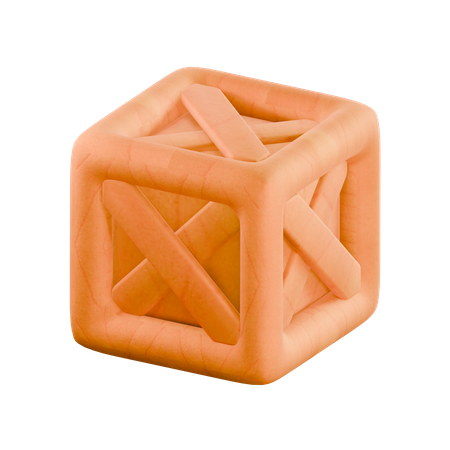 Caixa de madeira  3D Icon