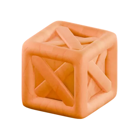 Caixa de madeira  3D Icon