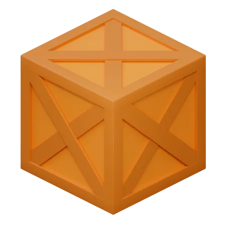 Caixote de madeira  3D Icon