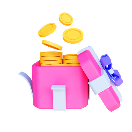 Caixa de moedas 3D Icon